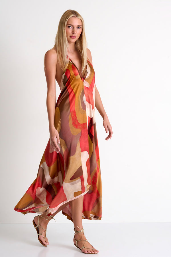 Shan Soie Silk Maxi Dress